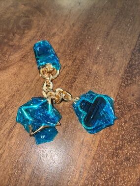 Charm Keychain with Gold Hardware